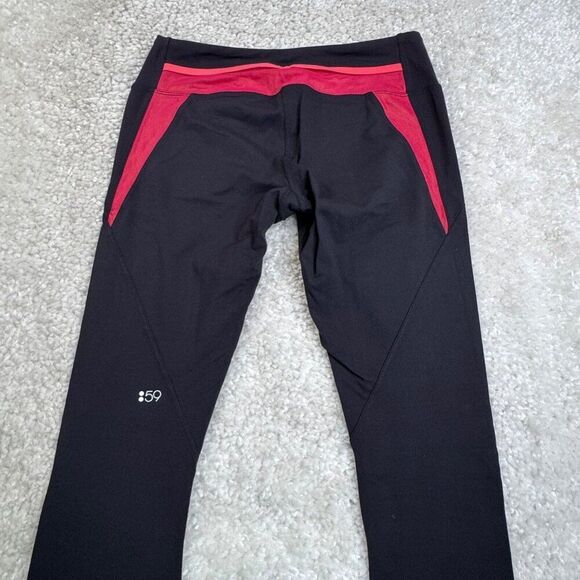 Splits 59 Flare Leggings Black Red Mesh Back Panel 33" Inseam - Picture 4 of 7